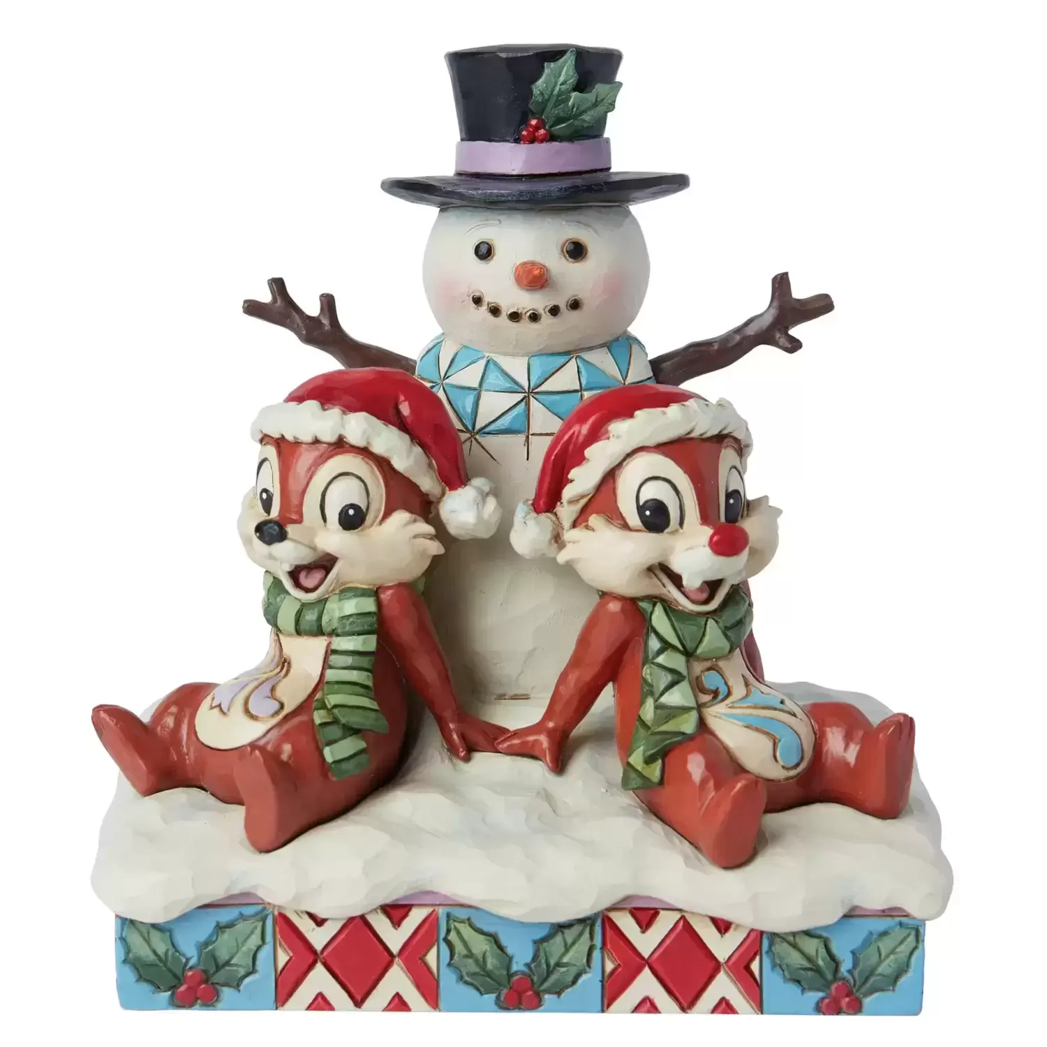 Disney Traditions by Jim Shore - Chip and Dale with Snowman