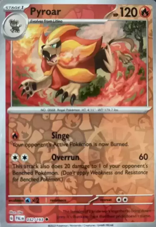 Paldea Evolved - PALEN - Pyroar Reverse