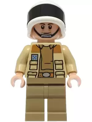 LEGO Star Wars Minifigs - Captain Antilles - Dark Tan Shirt, Large Rank Badge