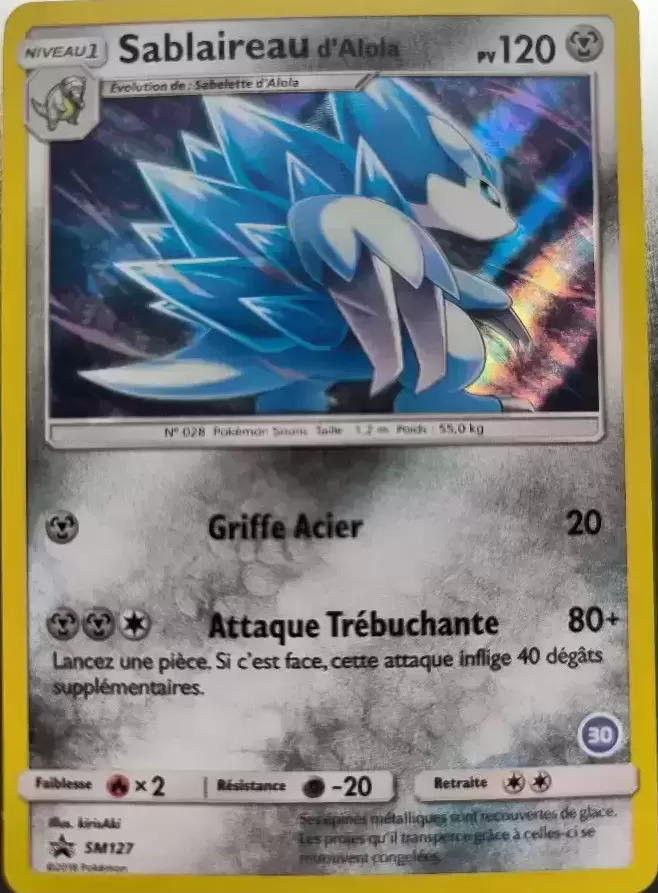 Cartes Promo Black Star Soleil et Lune - Sablaireau d\'Alola Holographique