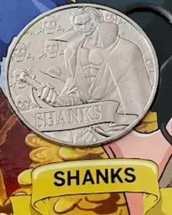 Mini-médailles One Piece 25ème Anniversaire - Shanks ( argent )