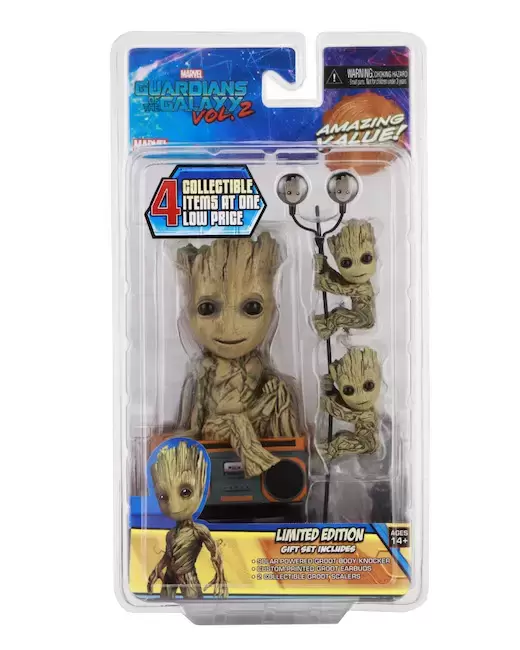 NECA - Scalers Guardians of The Galaxy - Solar-Powered Groot Gift Set