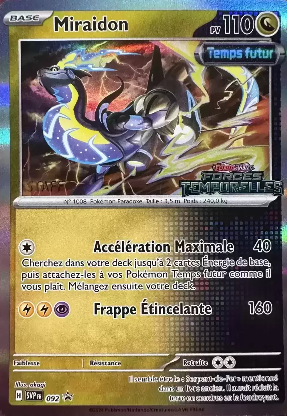 Cartes Promo Ecarlate et Violet - SVPfr - Miraidon Staff
