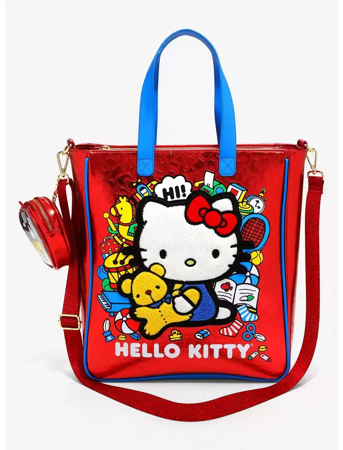 Loungefly - Hello Kitty 50th Anniversary Tote Bag and Coin Purse