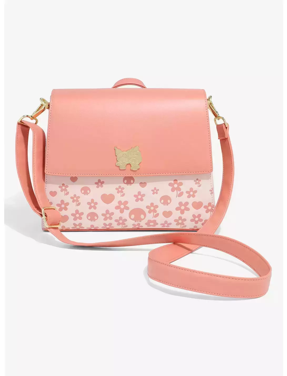 Loungefly - My Melody & Kuromi Floral Skulls Crossbody Bag - BoxLunch Exclusive