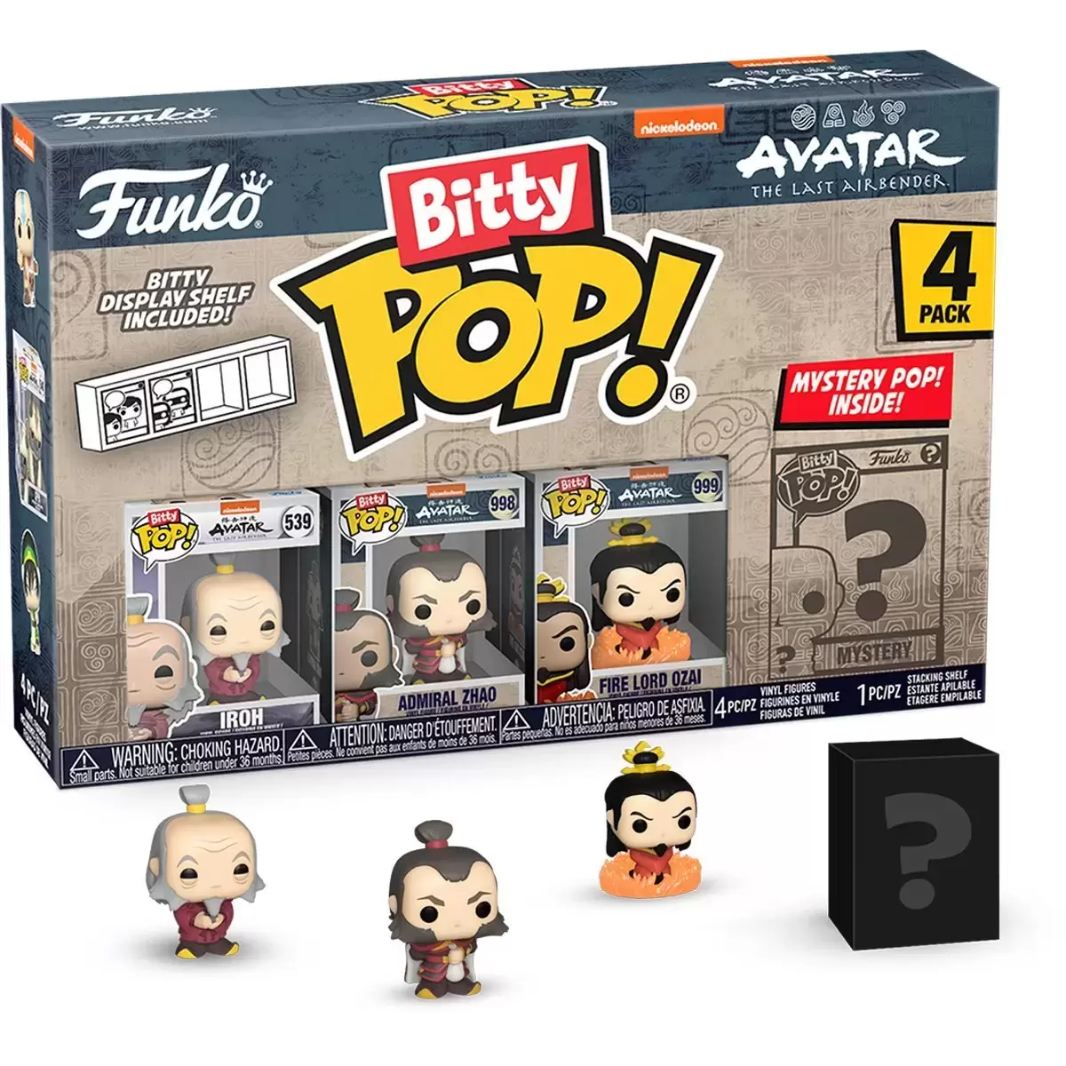 Bitty POP! - Avatar The Last Airbender - Iroh, Admiral Zhao, Fire Lord Ozai & Mystery