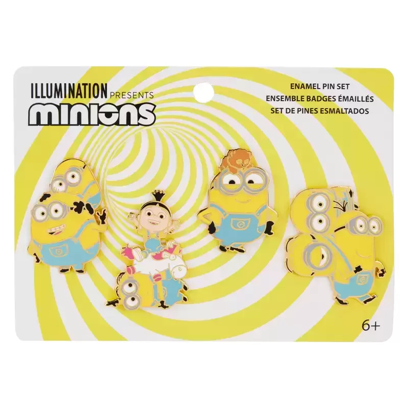 Loungefly and Boxlunch Pins - Despicable Me Minions 4-Piece Pin Set