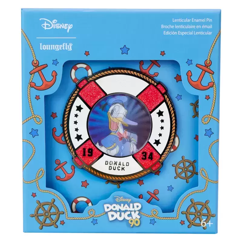 Loungefly and Boxlunch Pins - Donald Duck 90th Anniversary Lenticular 3\