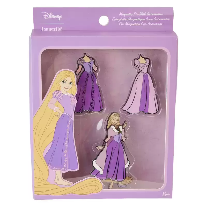 Pin\'s Loungefly - Rapunzel Paper Doll Magnetic Pin Set