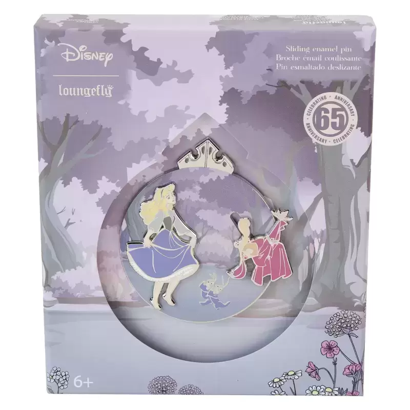 Loungefly and Boxlunch Pins - Sleeping Beauty 65th Anniversary Floral Scene 3\