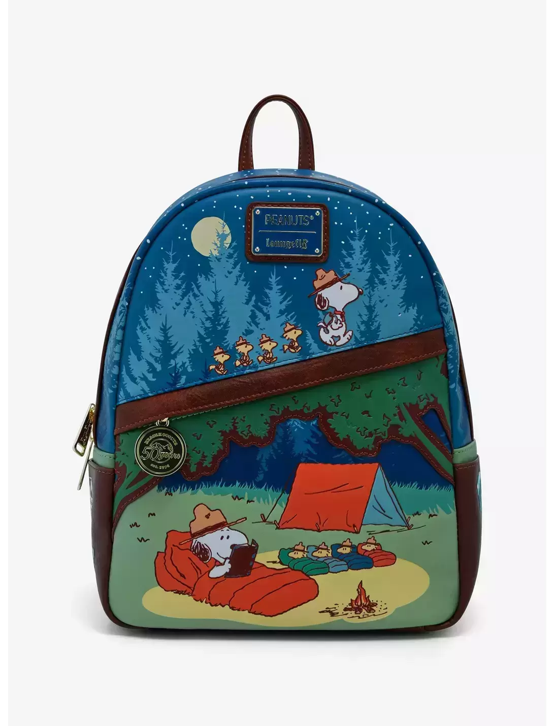 Loungefly - Snoopy and Woodstock Camping Glow-in-the-Dark Mini Backpack