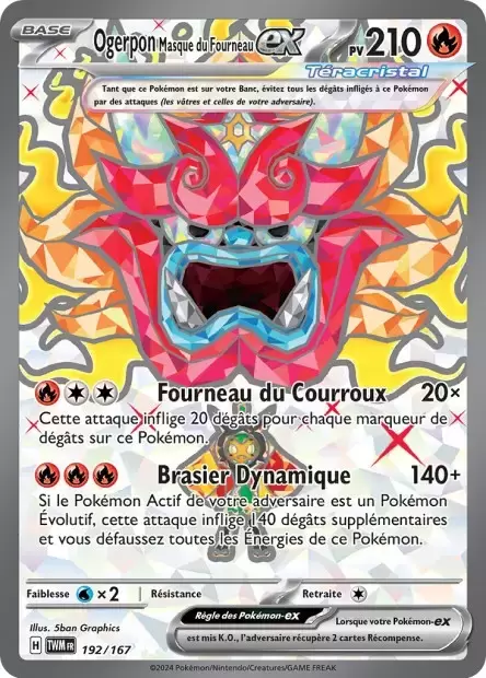 Mascarade Crépusculaire TWMFR - Ogerpon Masque du Fourneau EX
