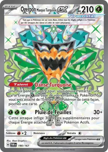 Mascarade Crépusculaire TWMFR - Ogerpon Masque Turquoise EX