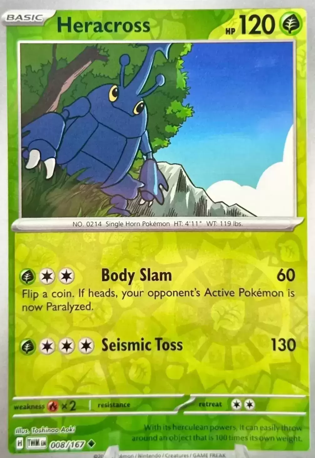 Twilight Mascarade - TWMEN - Heracross Reverse