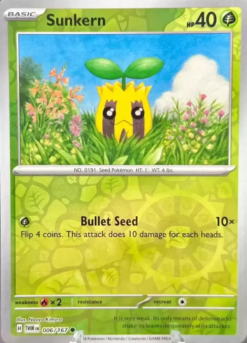 Twilight Mascarade - TWMEN - Sunkern Reverse