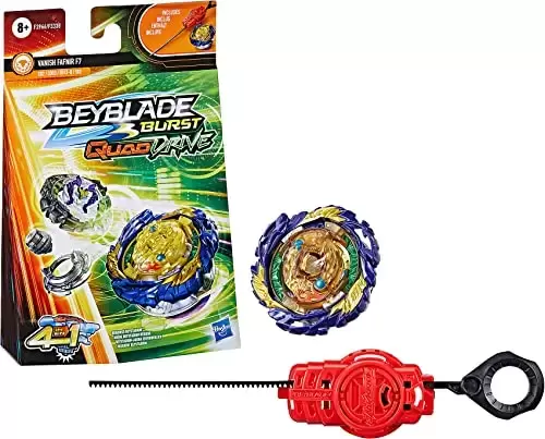 Single To Packs - Beyblade Burst QuadDrive, Starter Pack avec toupie Vanish Fafnir F7 et Lanceur