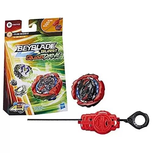 Single To Packs - Beyblade Burst QuadDrive, Starter Pack avec toupie Cyclone Roktavor R7 et Lanceur