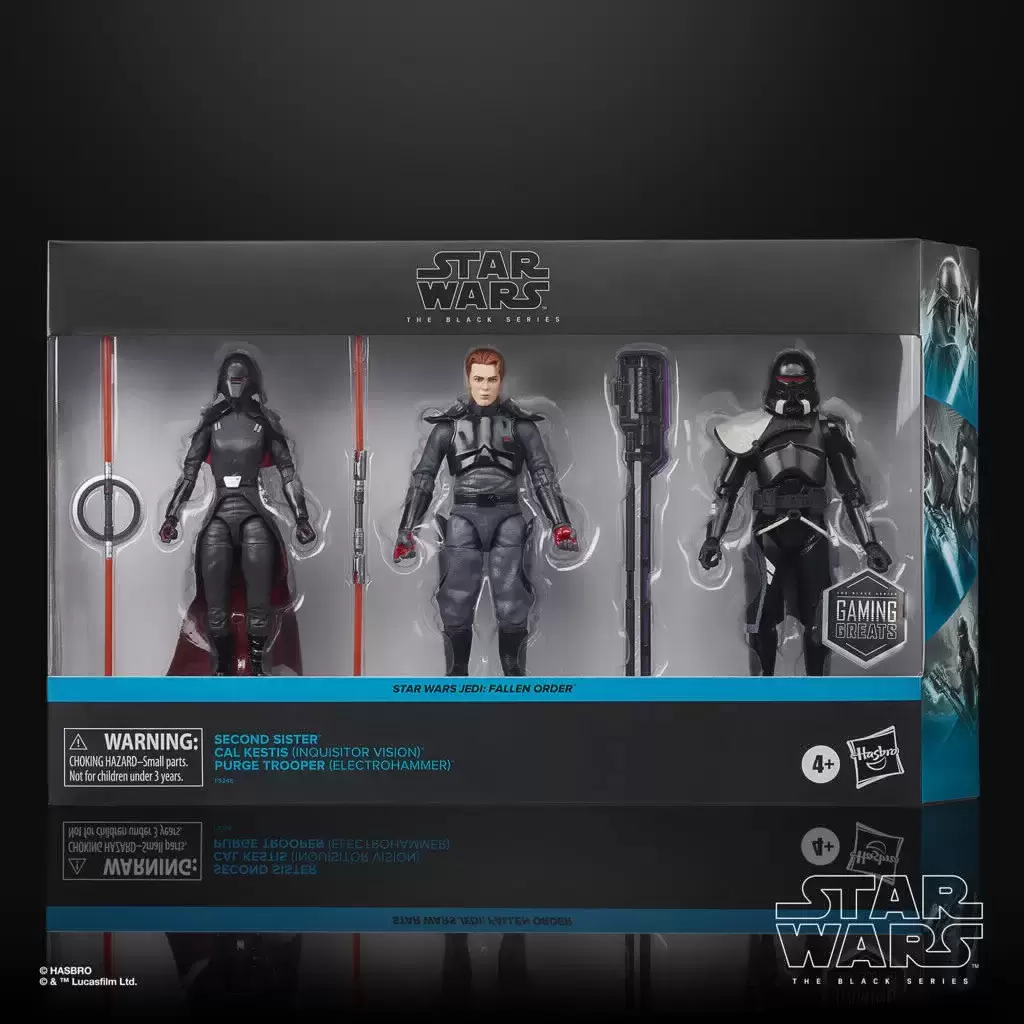 The Black Series - Colored Box - Second Sister, Cal Kestis (Inquisitor Vision) & Purge Trooper (Electrohammer)