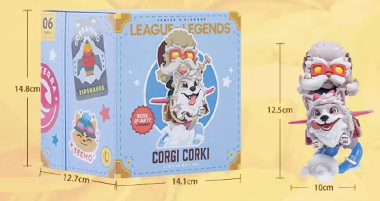 League of Legends Series 4 - Corki Corgi Rose Quartz Chrome