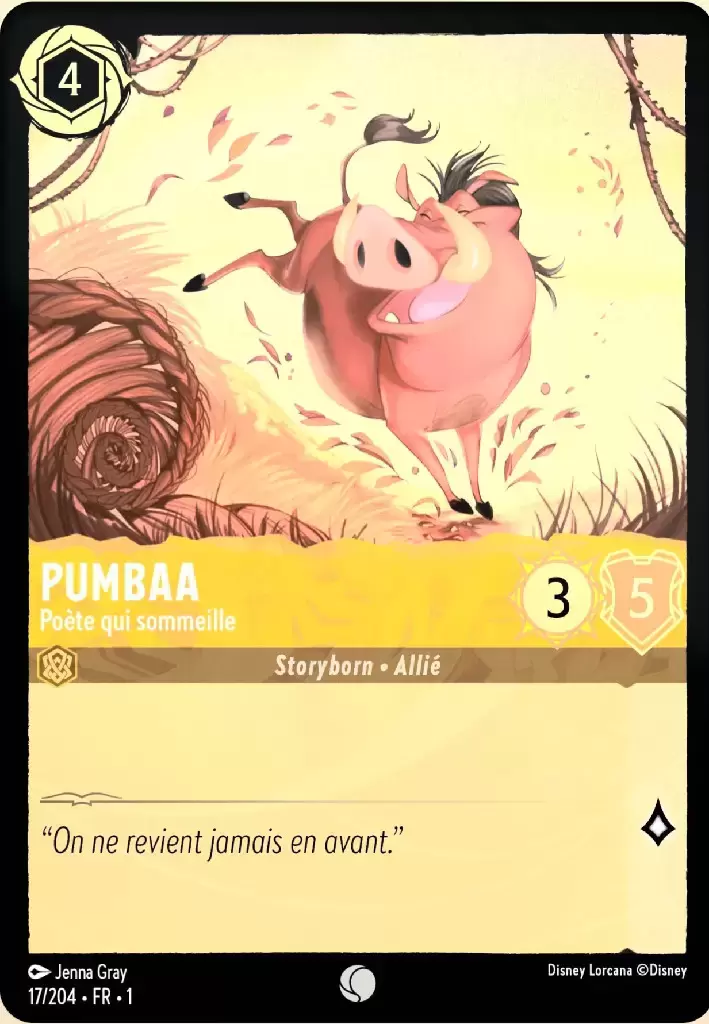 Premier chapitre - Pumbaa poète qui sommeille - Brillante