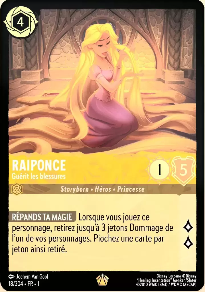 Premier chapitre - Raiponce - Guérit les blessures - Brillante