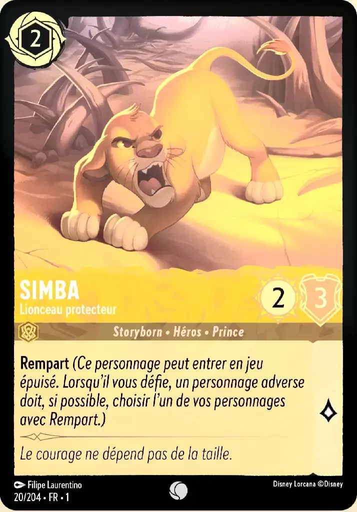 Premier chapitre - Simba - Lionceau protecteur - Brillante