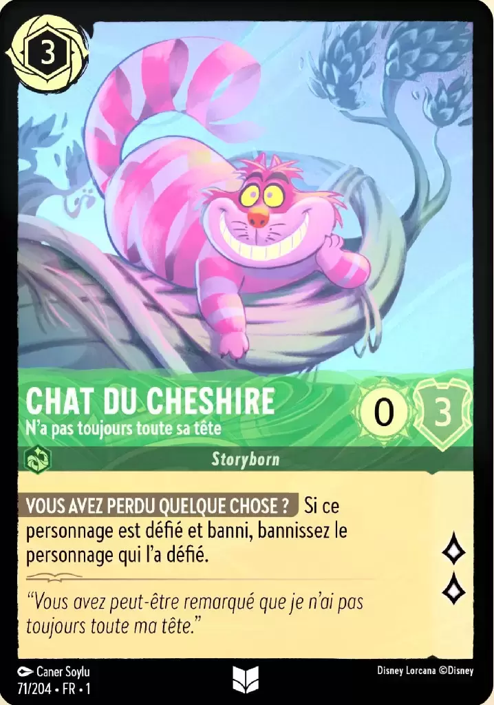 Premier chapitre - Chat du Cheshire - N\'a pas toujours toute sa tête - Brillante