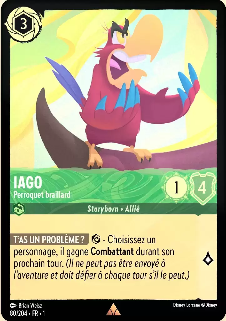 Premier chapitre - Iago - Perroquet braillard - Brillante