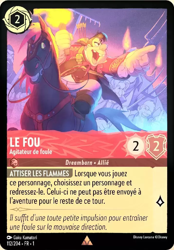Premier chapitre - Le Fou - Agitateur de foule - Brillante