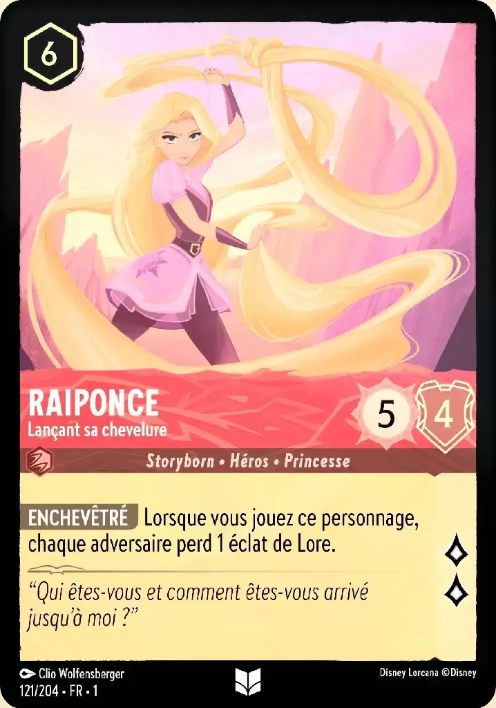 Premier chapitre - Raiponce - Lançant sa chevelure - Brillante