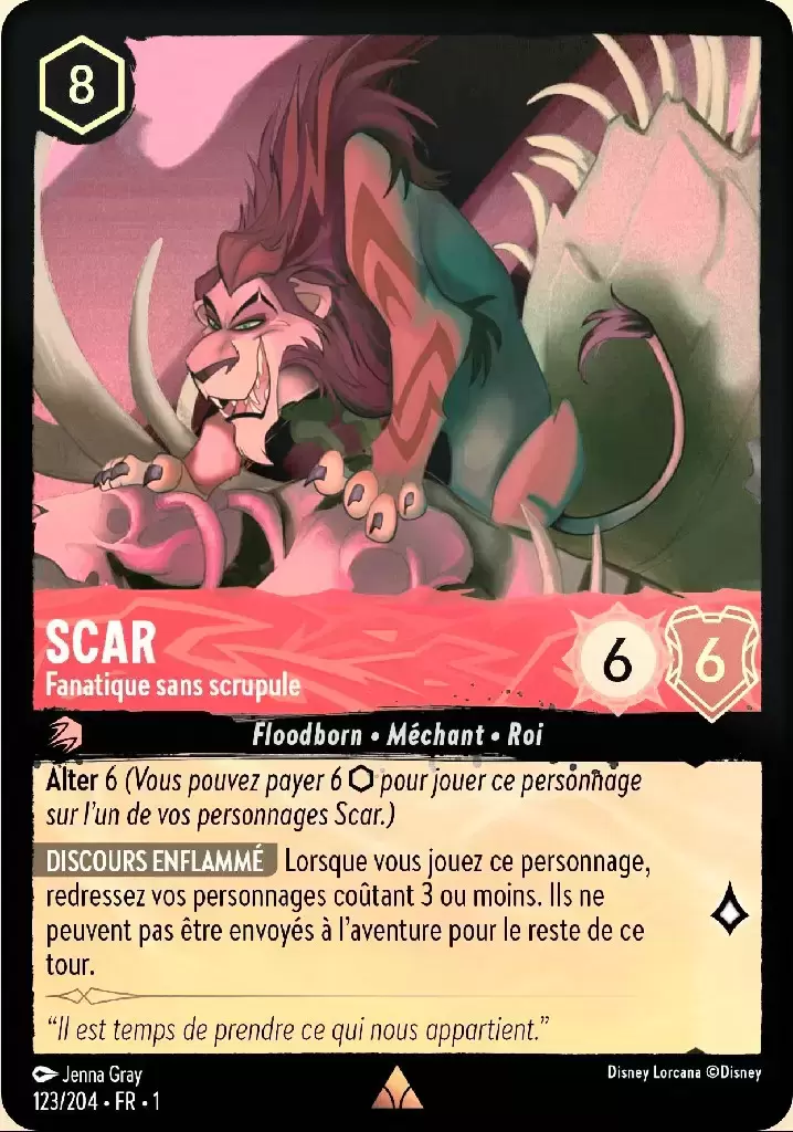 Premier chapitre - Scar - Fanatique sans scrupule - Brillante