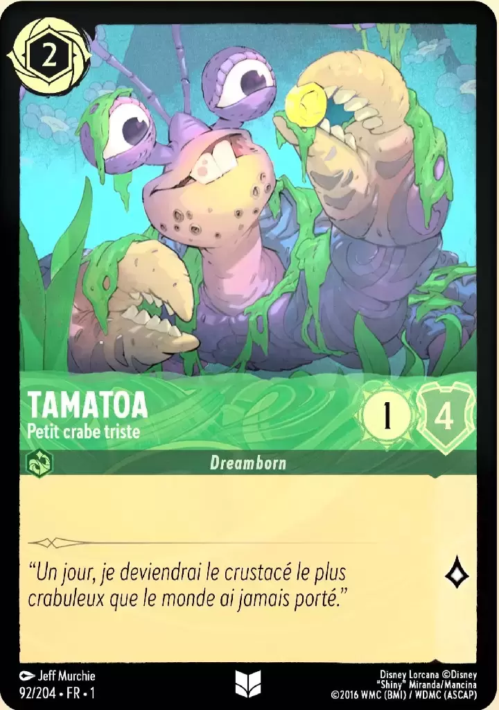 Premier chapitre - Tamatoa - Petit crabe triste - Brillante
