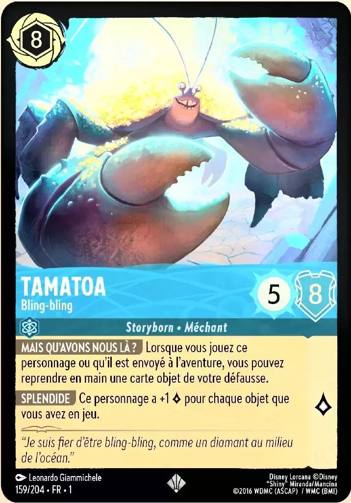 Premier chapitre - Tamatoa - Bling-bling - Brillante
