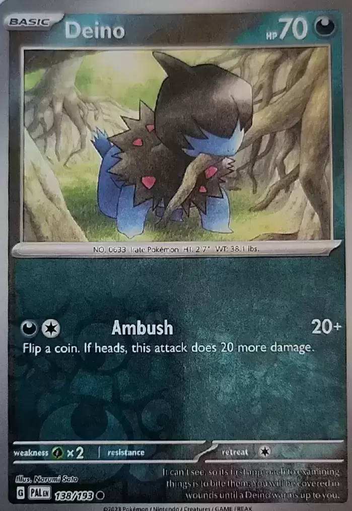 Paldea Evolved - PALEN - Deino Reverse