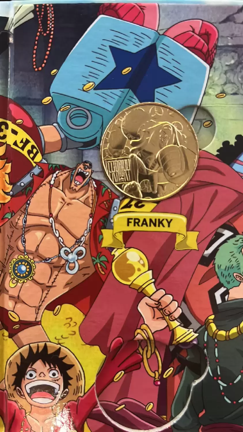 Mini-médailles One Piece 25ème Anniversaire - Franky (or)