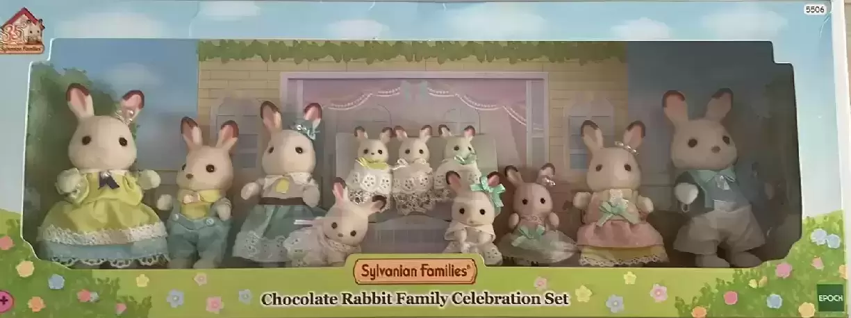 Sylvanian Families (Europe) - Chocolate Rabbit Family Celebration Set