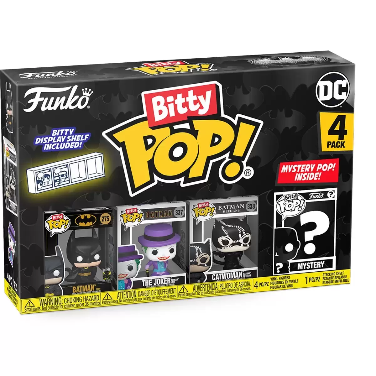 Bitty POP! - Batman 85th Anniversary - Batman, TheJoker, Catwoman & Mystery