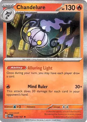 Twilight Mascarade - TWMEN - Chandelure Holo