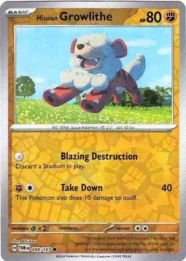 Twilight Mascarade - TWMEN - Hisuian Growlithe Reverse