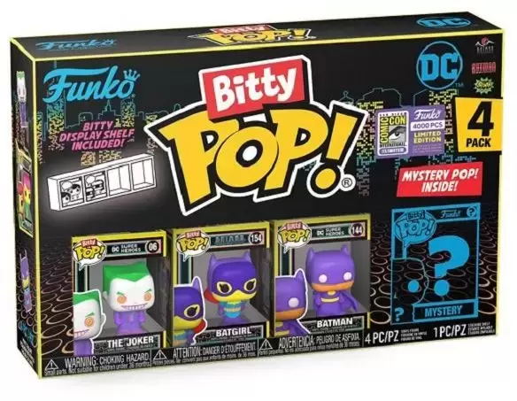 Bitty POP! - DC Comics - The Joker, Batgirl, Batman & Mystery Blacklight