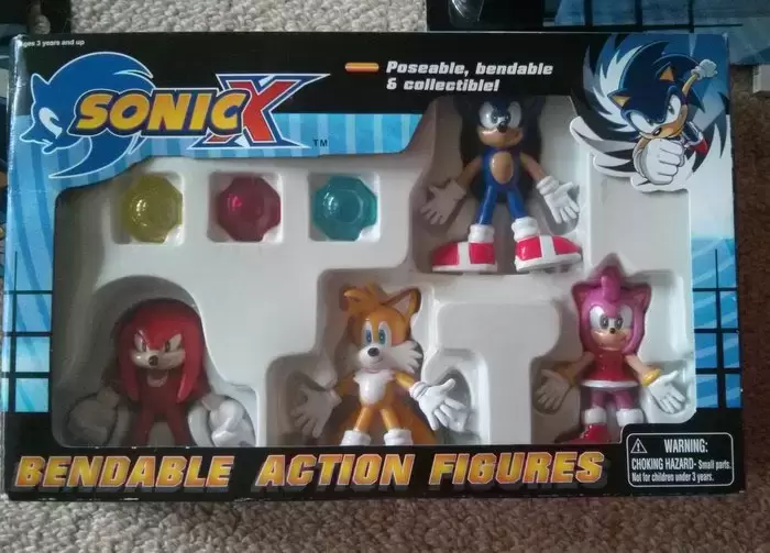 Sonic X - Sonic X Bendable Figure 4-Set