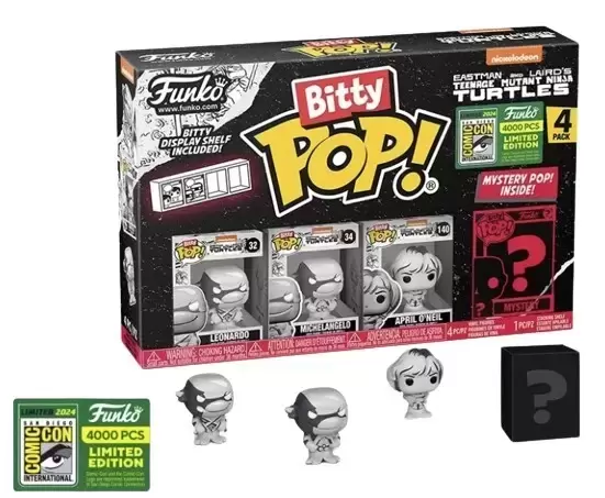 Bitty POP! - Eastman & Laird Teenage Mutant Ninja Turtles - Leonardo, Michelangelo, April O\'Neil & Mystery