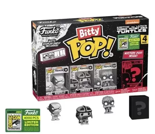 Bitty POP! - Eastman & Laird Teenage Mutant Ninja Turtles - Donatello, Shredder, Baxter Stockman & Mystery