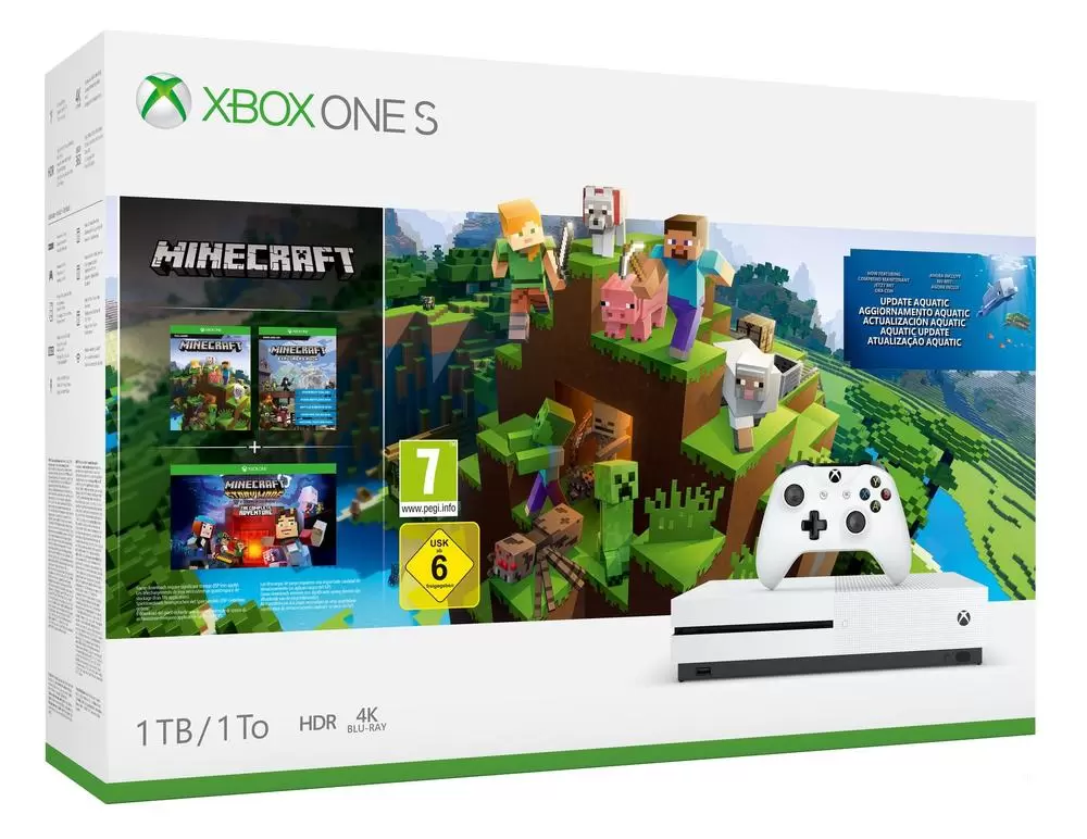 Matériel Xbox One - Pack Xbox One S (1 To) + Minecraft