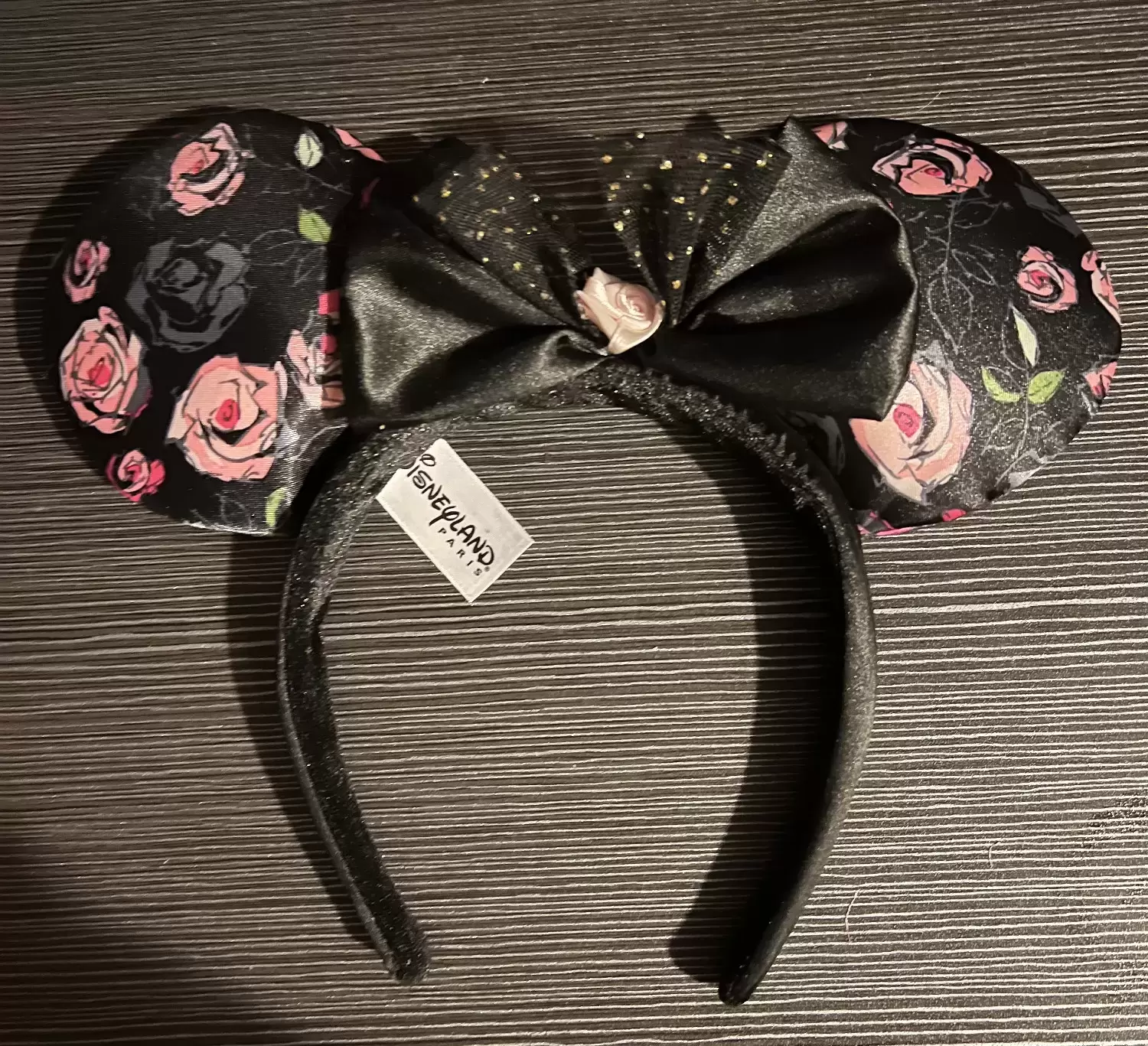 Serres-Tête Oreilles Disney - Disneyland Paris Black Floral Minnie Mouse Ears