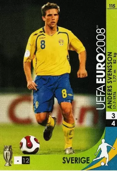 Panini UEFA Euro Austria-Switzerland 2008 - Anders Svensson - Sverige - Midfielders