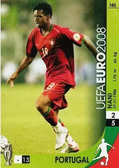 Panini UEFA Euro Austria-Switzerland 2008 - Nani - Portugal - Midfielders