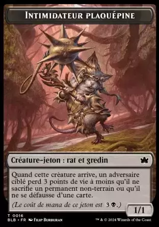Bloomburrow - Jeton Intimidateur plaquépine