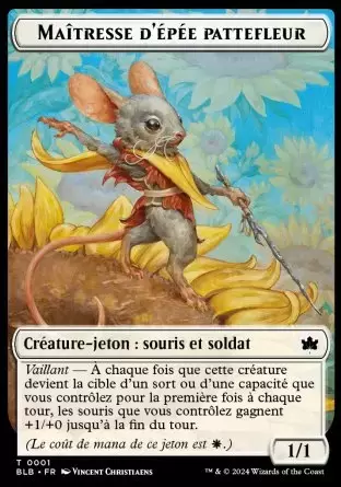 Bloomburrow - Jeton Maîtresse d\'épée pattefleur