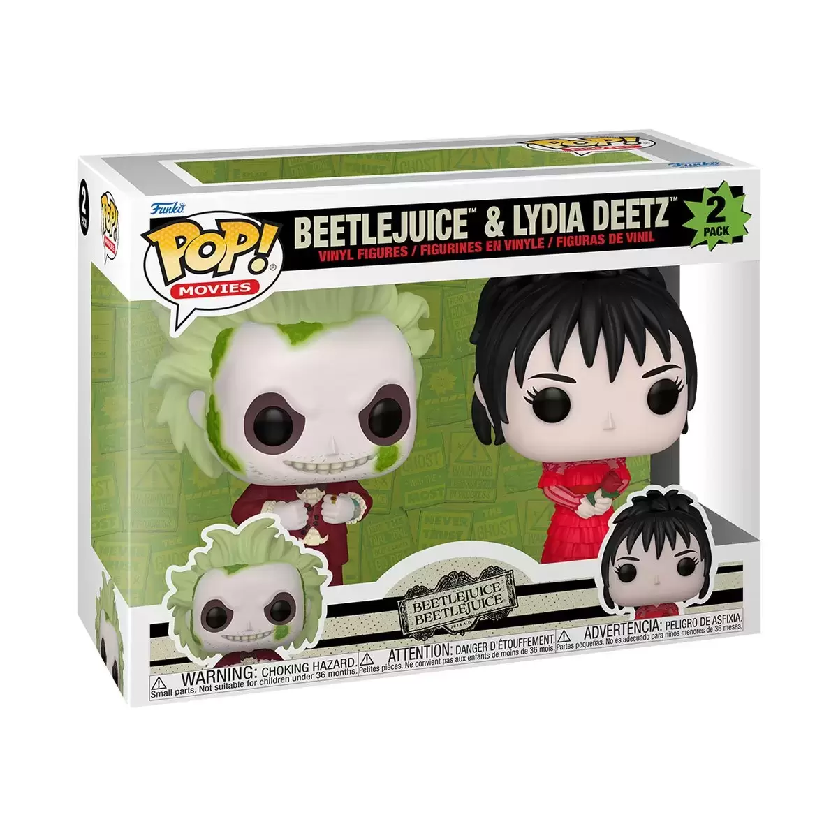 POP! Movies - Beetlejuice - Beetlejuice & Lydia Deetz 2 Pack